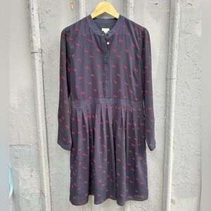 J Crew Pleat Detail Dress, Size 8